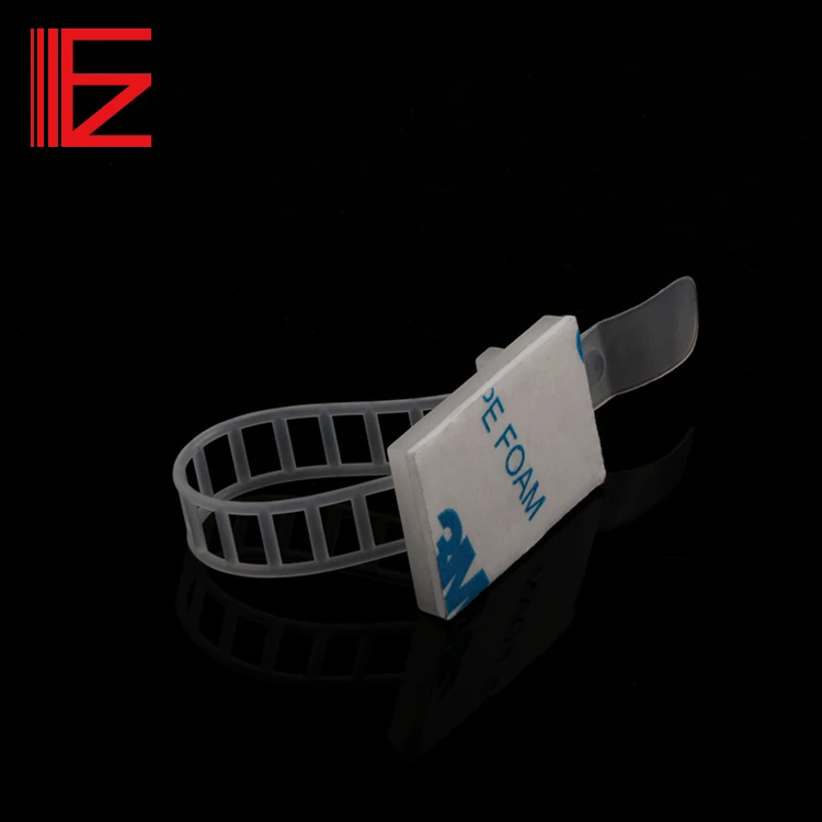 Provide sample adjustable cable clamp 3M adhesive back glue plastic cable clamp
