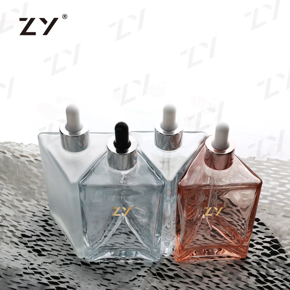 Unique Private Label Advanced Technology Empty Black Glass 50 Ml 60Ml 2Oz Luxury Dropper Body Lotion Essential Oil Bottle