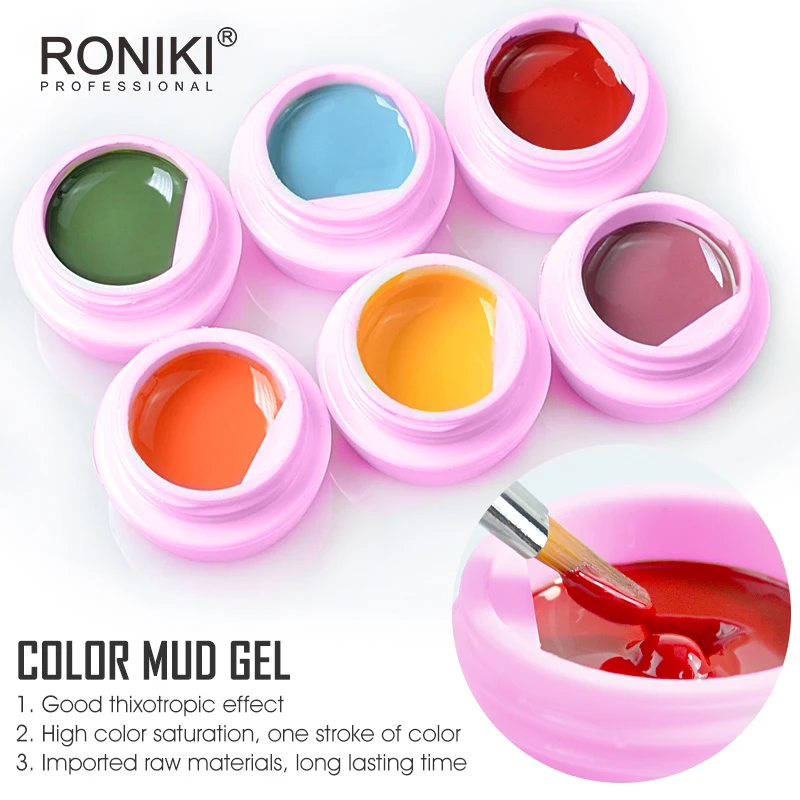 RONIKI Painting Gel Nail Polish Cover Pure Colorful Varnish Nail Art Salon Soak Off UV LED Nail Art Design Drawing Gel