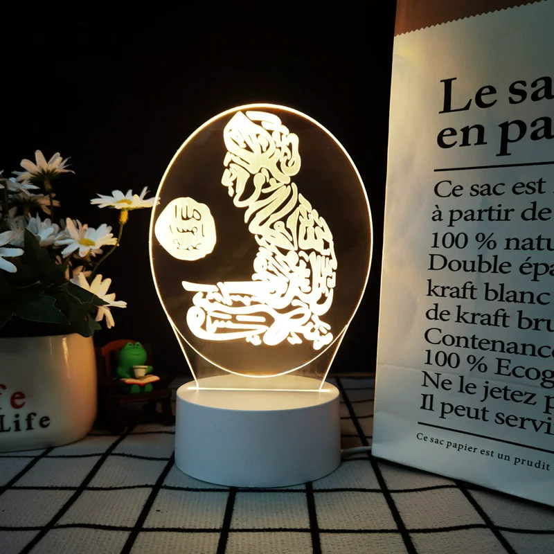 Creative Table Lamp Cute Cartoon Christmas Birthday Gift for Girls and Boys Practical Dormitory Atmosphere Bedside Night Light