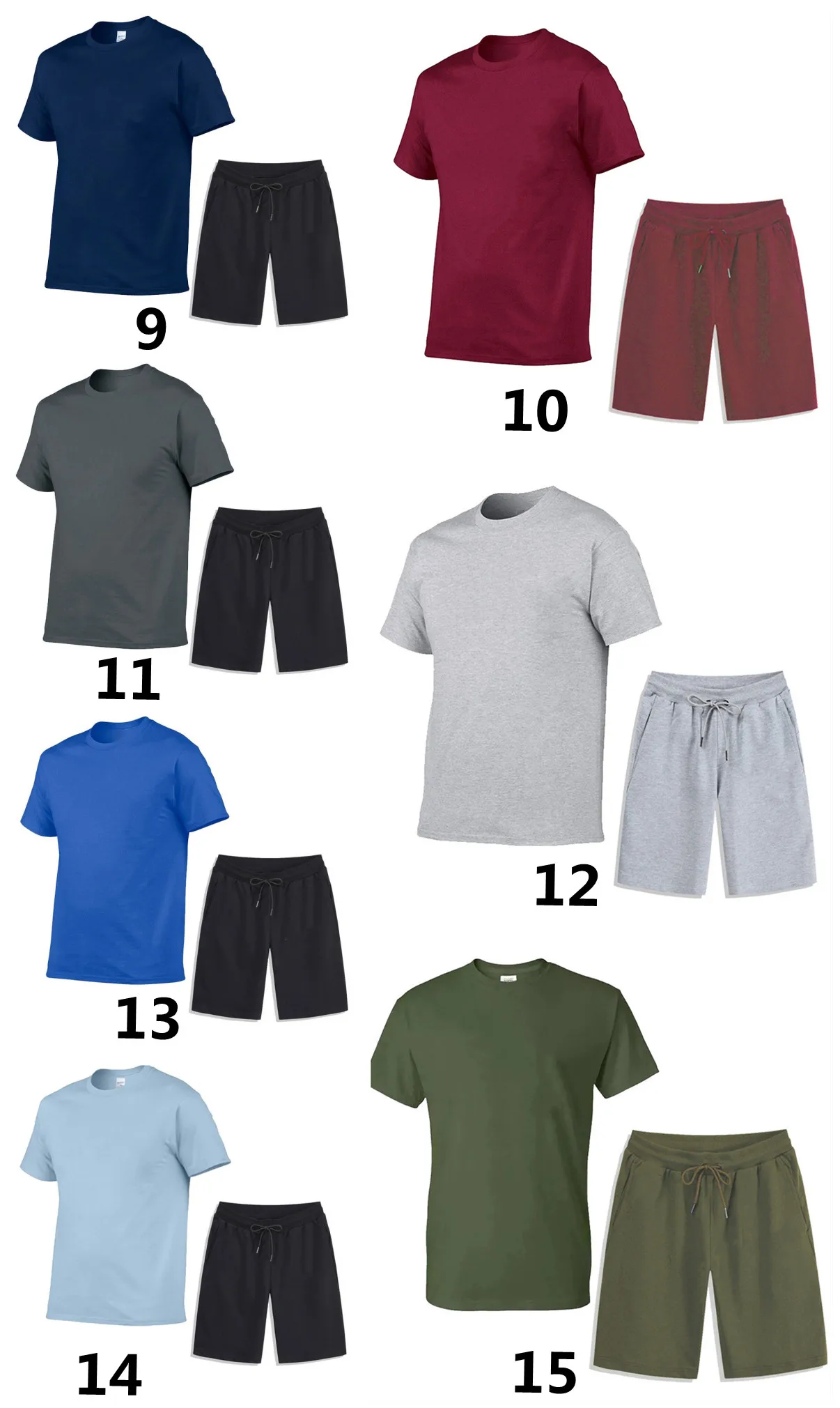 Custom sweatsuits with logo Mens 2021 short sets sweatsuit vendor joggers suits men summer cotton shorts set
