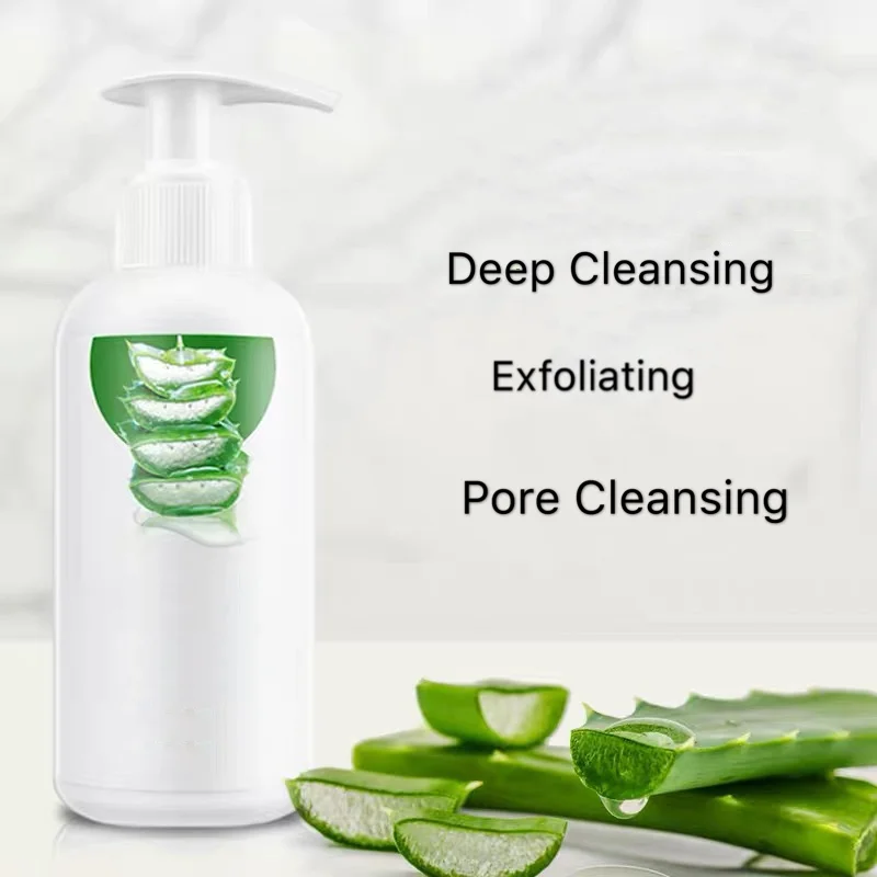 
 Скраб для лица и тела с экстрактом алоэ вера, глубокое очищение, сужение пор  