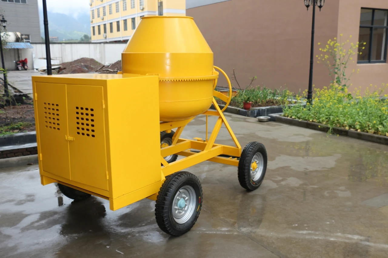 ZEYU Factory Manufacture Electric Rotating Small Mobile Concrete Mixer Fully Automatic Climbing Bucket 500L Portable Cement Mix