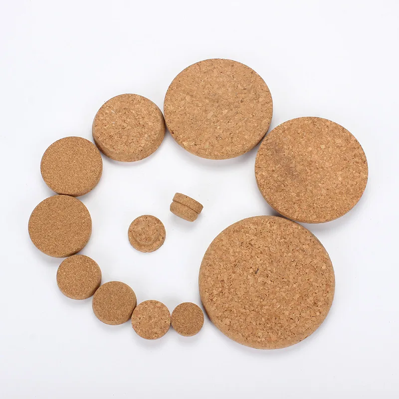 Factory Customized Eco Friendly Cork Plug Caps Variety Size Glass Jar Cork Lids