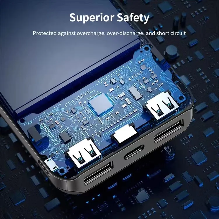 Portable 30000mah Capacity Polymer Lithium Battery Daul Usb Type-c Solar Power Bank Wth Eco Friendly Materias