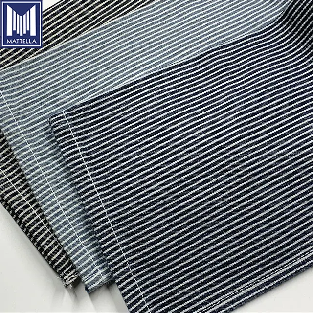 stripe 100%cotton custom motorcycle rolls of cheap denim fabric for overall jeans