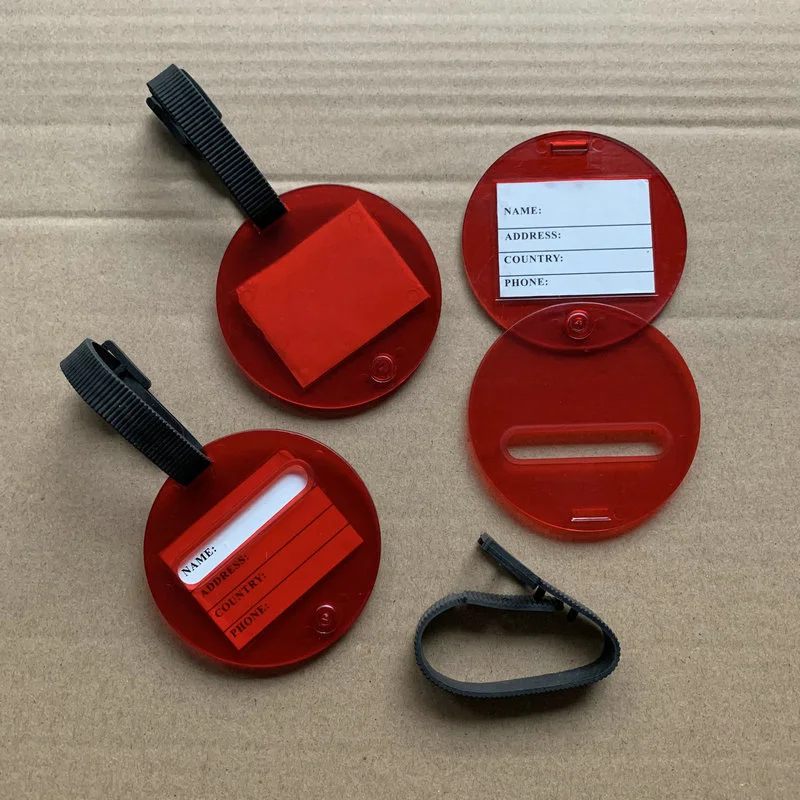 Wholesale Round Shape Airplane Luggage Tag Hanging Travel Accessories Name Tags for Suitcase