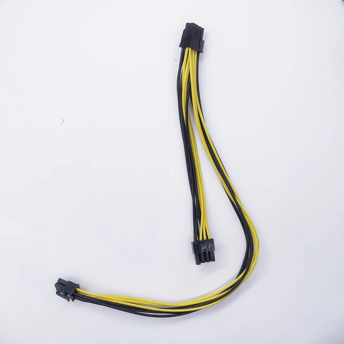 PCIe 6 Pin to Dual 8 Pin 6+2 Pin Connectors Graphics Card 40+20cm 16 AWG Cable PSU Riser Adapter Cable