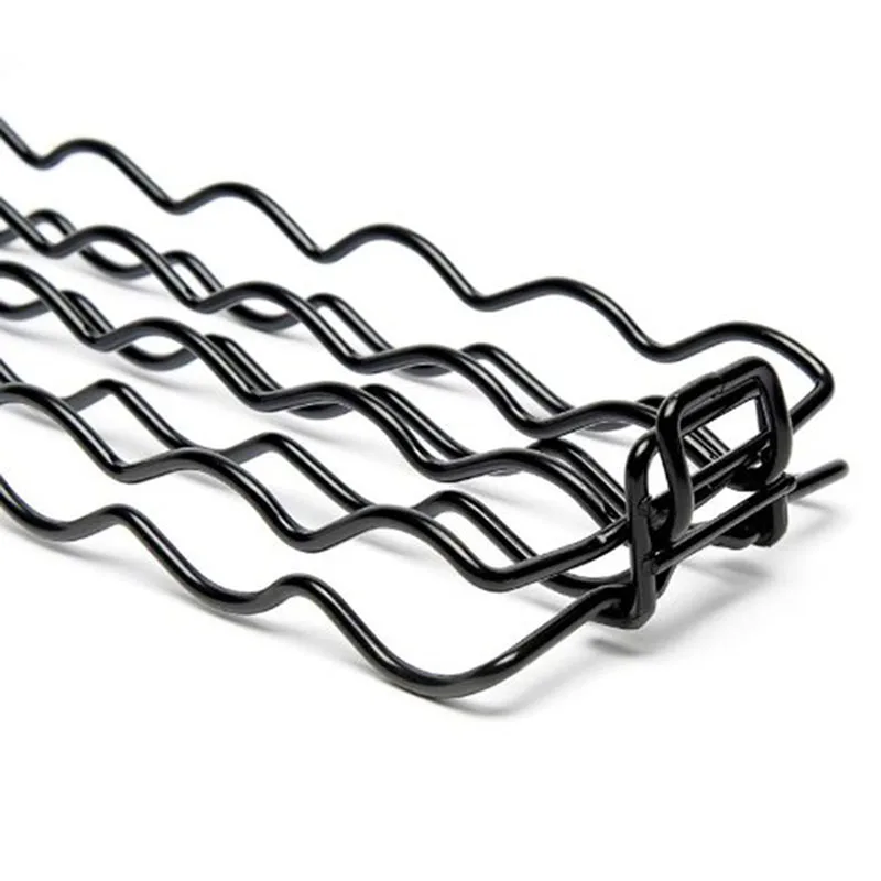 Non-Stick Sausage Grilling Basket Metal Mesh Adjustable Sausage Rosewood Handle Grill Rack for Barbecue Tools