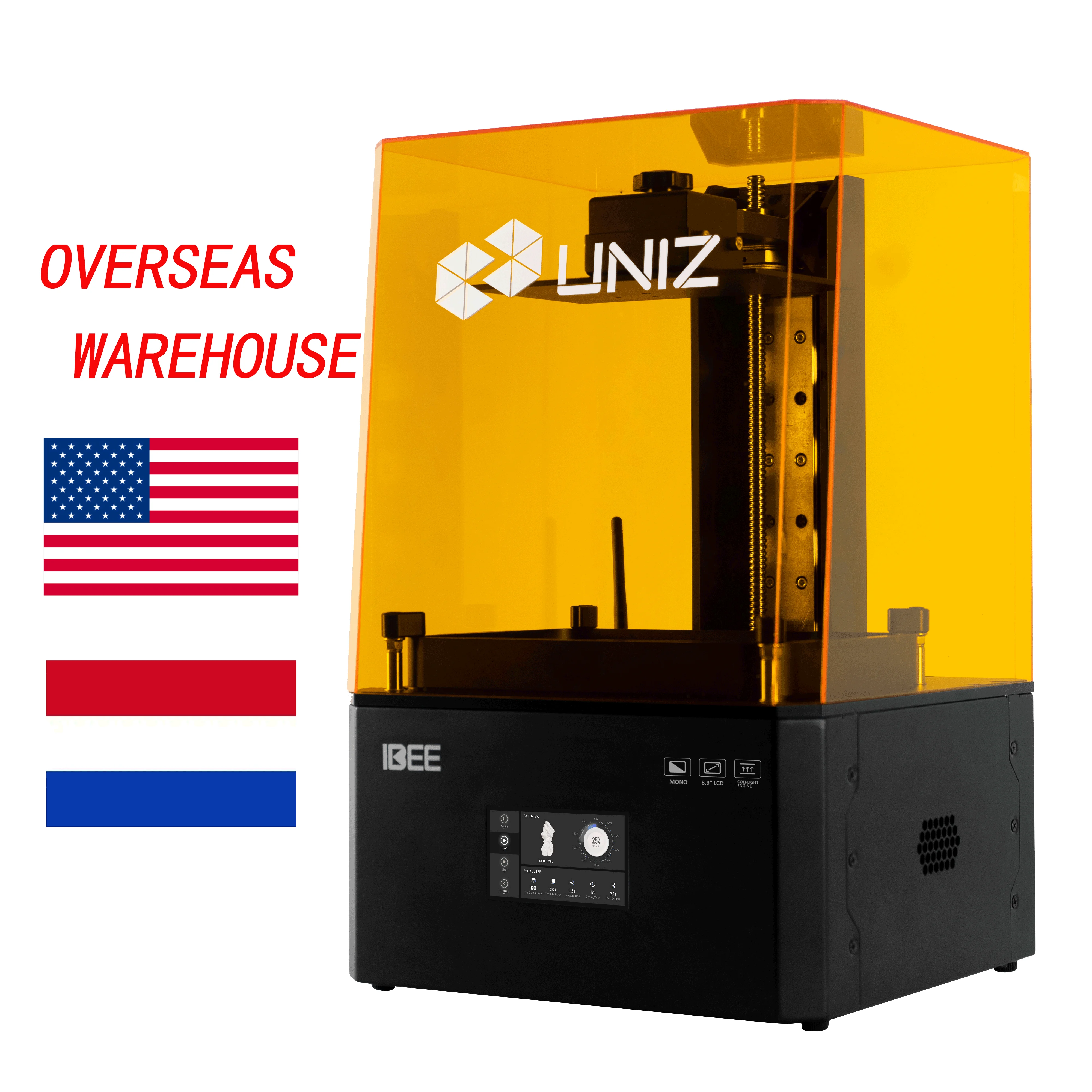 UNIZ IBEE оптовые поставки 3d принтер стоматологические Ювелирные изделия/стоматологический мини 3d принтер моно ЖК 3d принтер