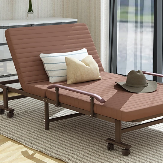 Office siesta simple nap portable accompany sofa bed folding modern metal