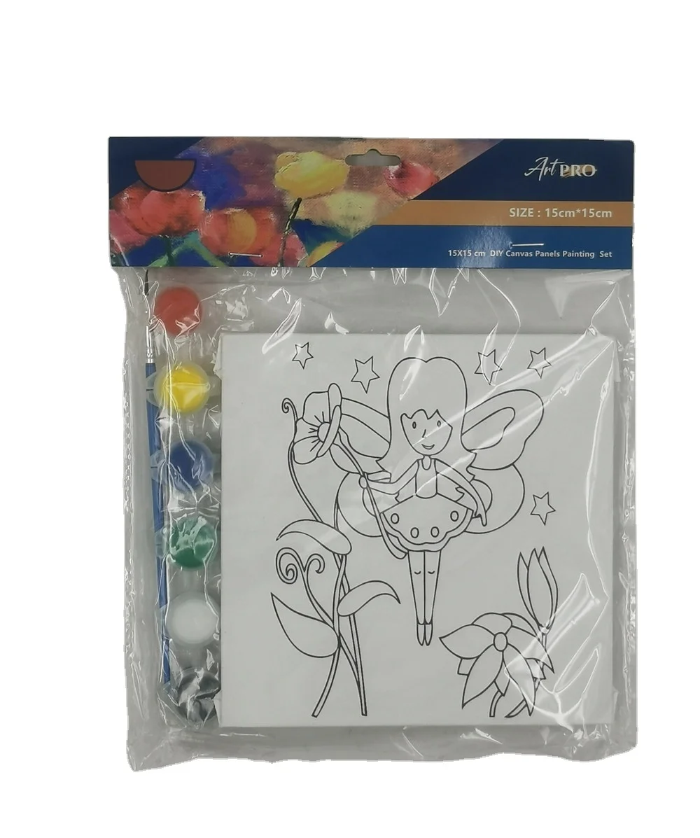 15*20CM diy  100% cotton drawing  blank art board canvas panels  canvas board painting set with plastic palette