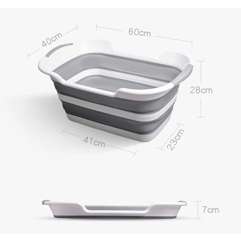Hot New Plastic Collapsible Laundry Basket Silicone Folding Laundry Basket