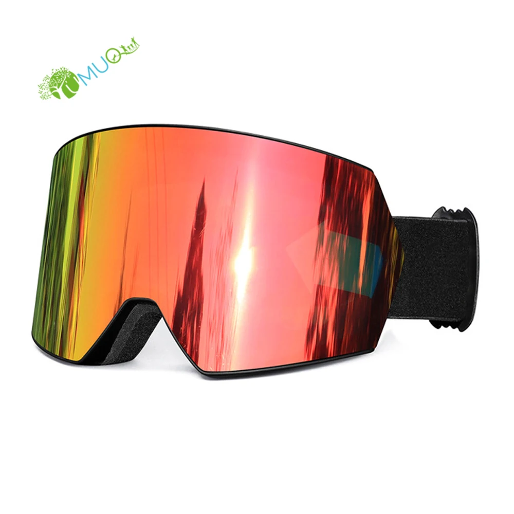 YumuQ Winter Sports Double Layer Lens Eyewear Triple Layer  REVO Lens Custom Fashion Snow Goggles