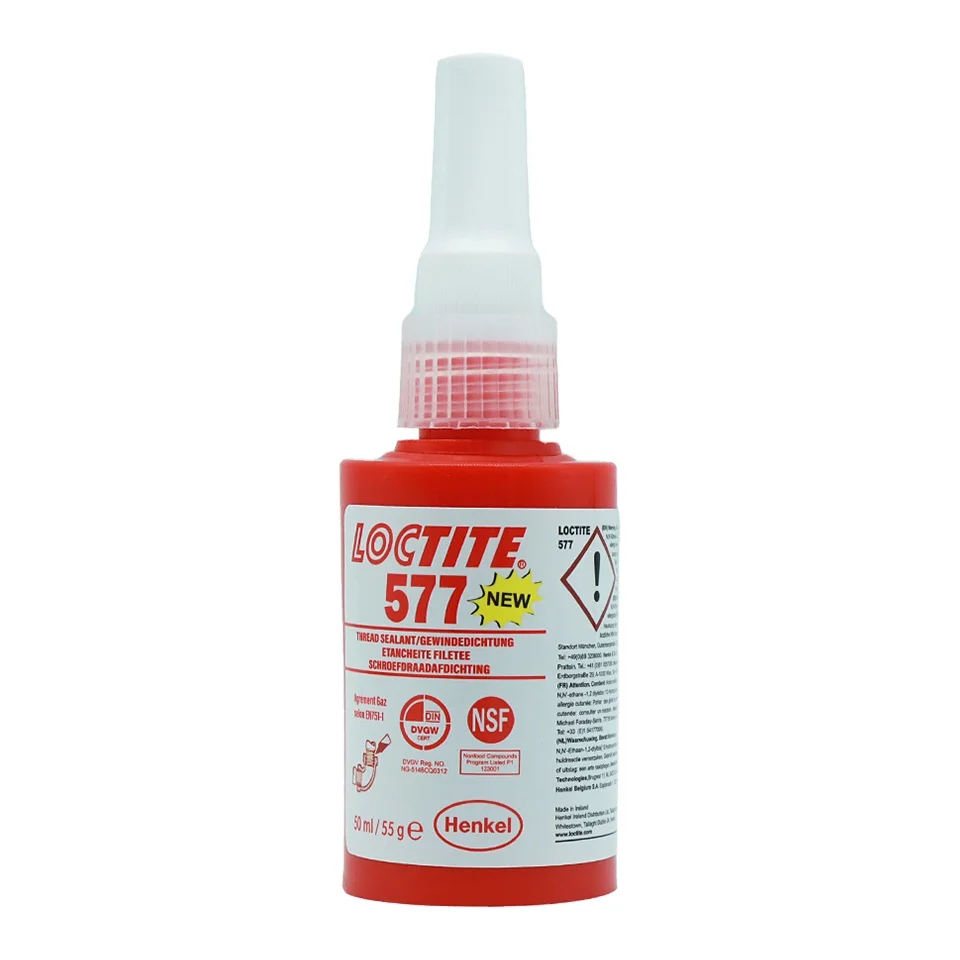 all english word Loctiter 577 Pipe thread sealant Anaerobic Sealing Adhesive Flat Metal Fitting Glue Alternative to sealing tape