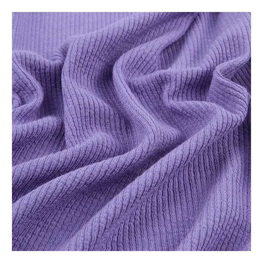 2*2 Rib Fabric 265gsm 38.4 Rayon 28.8 Cotton 28.8 Acrylic 4 Spandex For T-shirt Underwear shirt