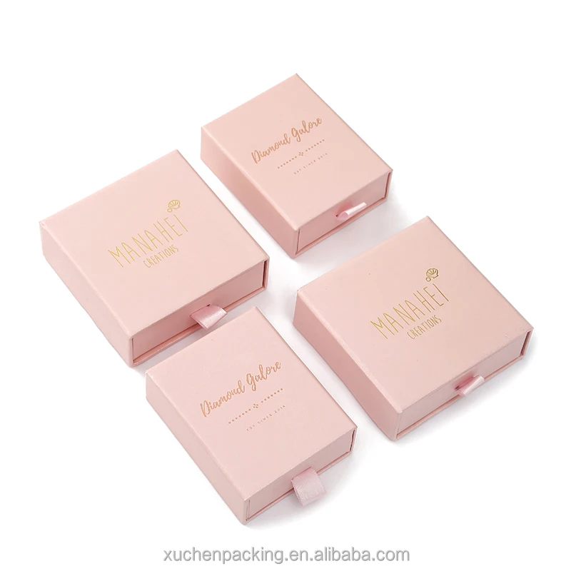 Luxury Cardboard Paper Gift Packaging Box Jewelry Packing Drawer Box With Custom Logo