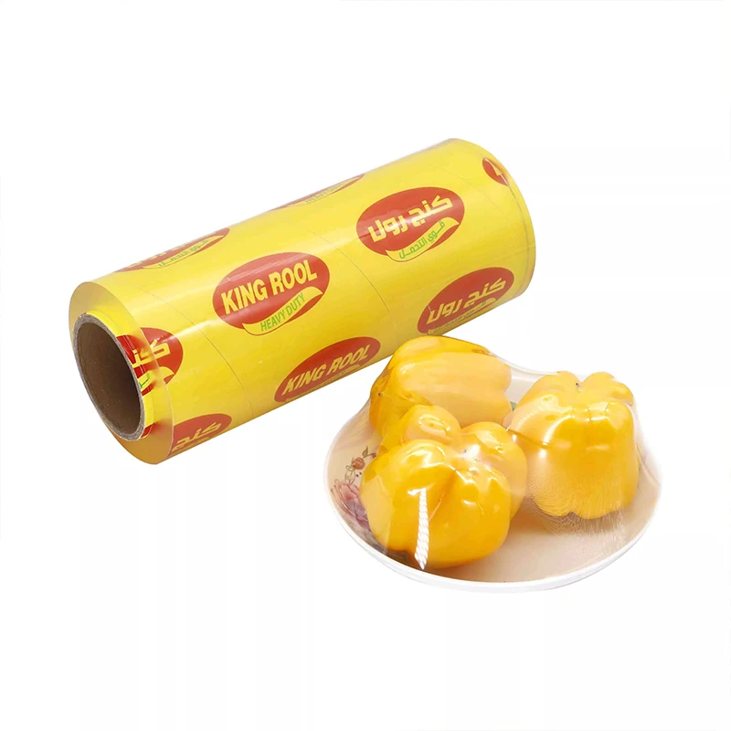 8 micron casting food grade pvc cling film for packaging jumbo rolls
