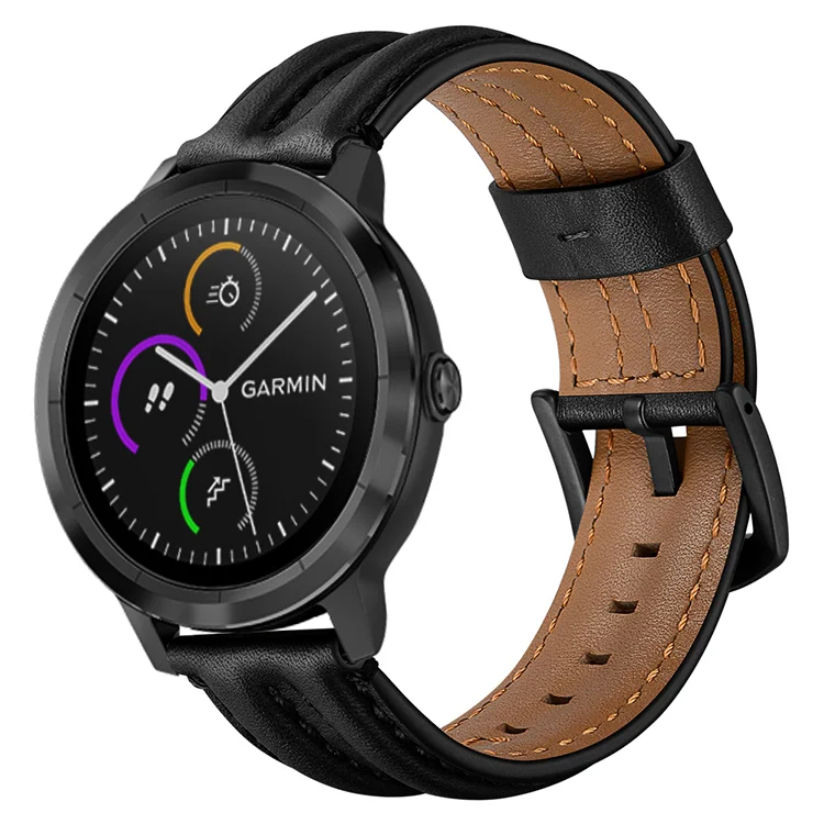 Wholesale Fashion Leather For Garmin vivoactive3 Watch Strap Men and Women Business Replaceable Band 20mm