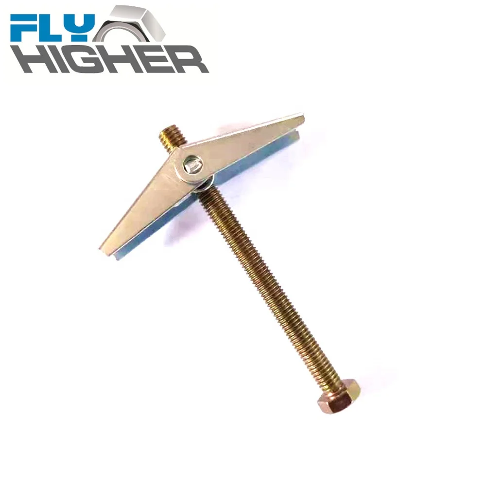 
3/16X3 spring toggle anchor bolt with washer Gravity Metal butterfly toggle anchors 