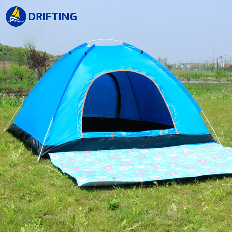 Large size 3 - 4 people camping Hand throw spring open outdoor Beach Automatic Pop up tent