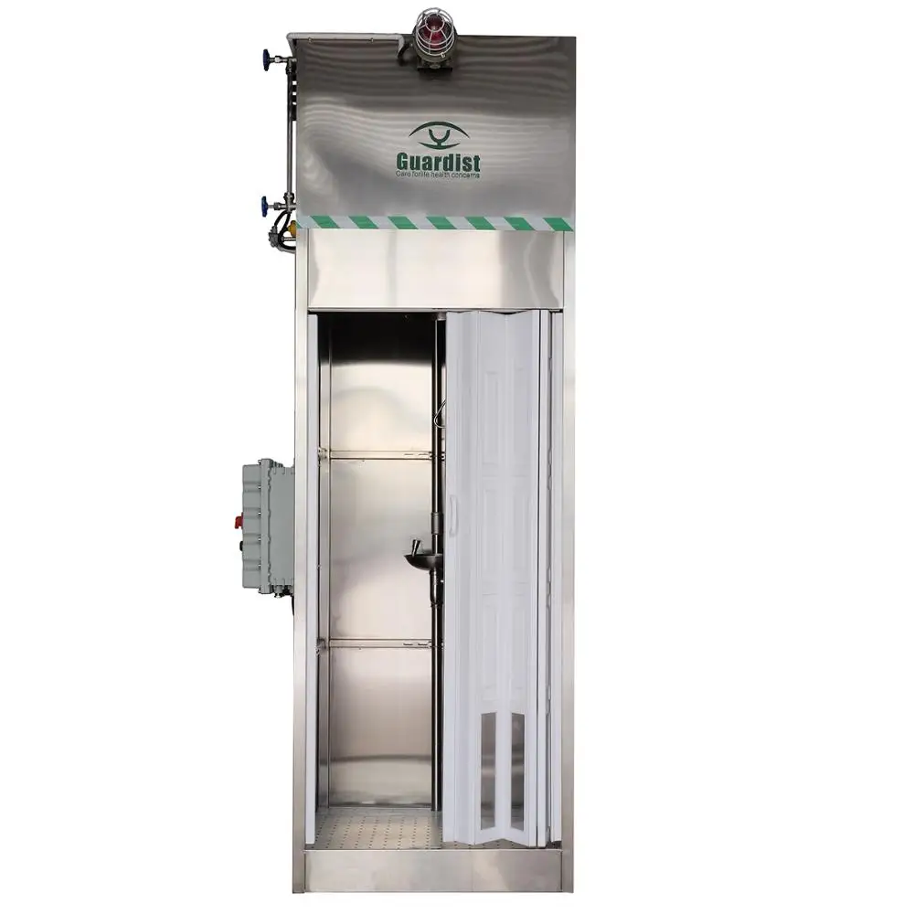 Emergency eye washer shower room