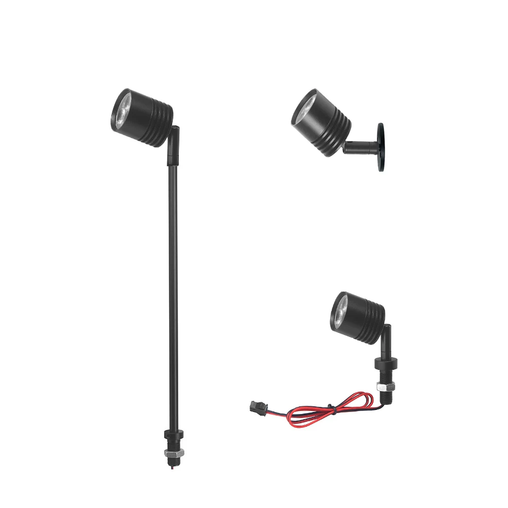 Silver black High brightness 3W Display cabinet Jewelry spot light LED Mini Stand lighting