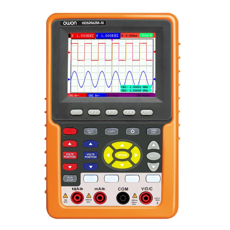 OWON HDS1022M-N HDS2062M-N HDS3102M-N HDS4202M-N 2CH Handheld Digital Oscilloscope Multimeter 20MHz-100MHz Bandwidth