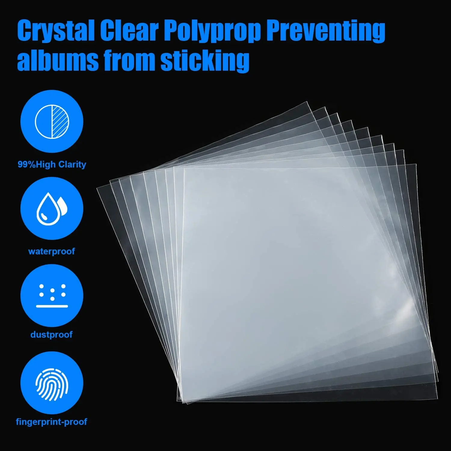 3 MILS  Vinyl Record Sleeves Record Outer Sleeves Vinyl CD Cover