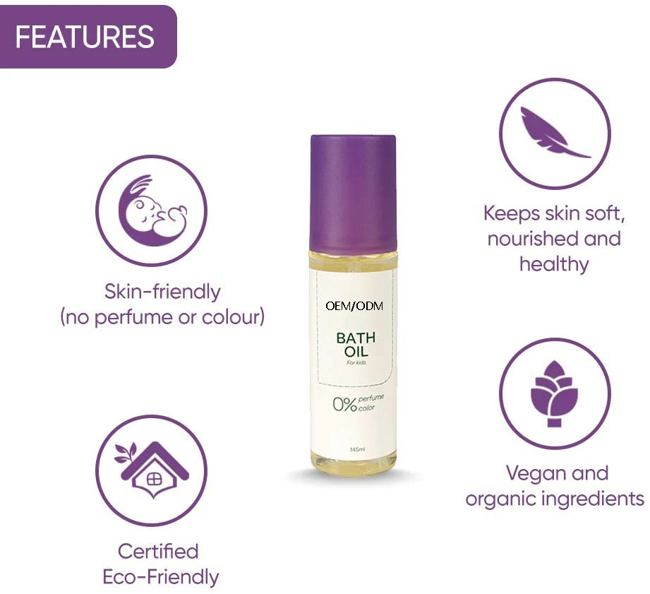 OEM/ODM Baby Bath Oil Skin Care Organic Moisturizing Massage