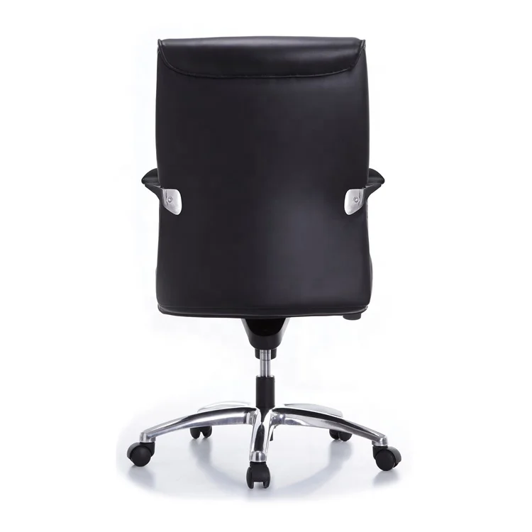 
Mid back PU leather tilting mechanism executive office chair with padded arms 