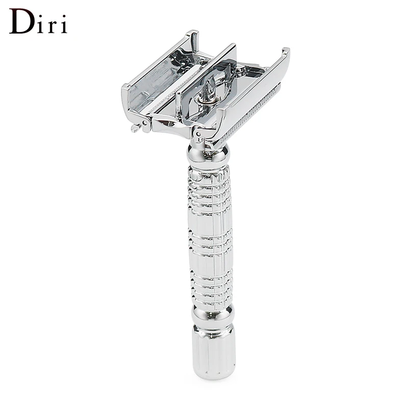 Diri Classic Long Handle Double Edge Safety Razor Butterfly Open Shaving Razor For Smooth Wet Shaving