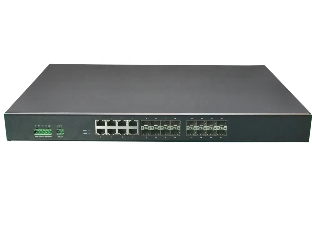 L2 managed 16 port rack mount industrial Ethernet switch