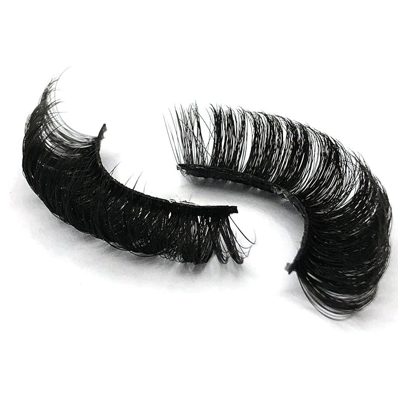 AJ08 New Arrival Private Label Faux mink c d dd curl Russian strip lash 19mm mega Luxury eyelashes