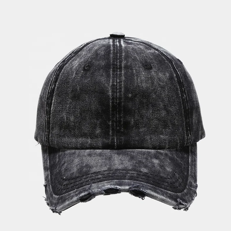 Adjustable Unisex Fashion High quality Blank Vintage Distressed Washed Cotton Baseball Cap Dad Hat