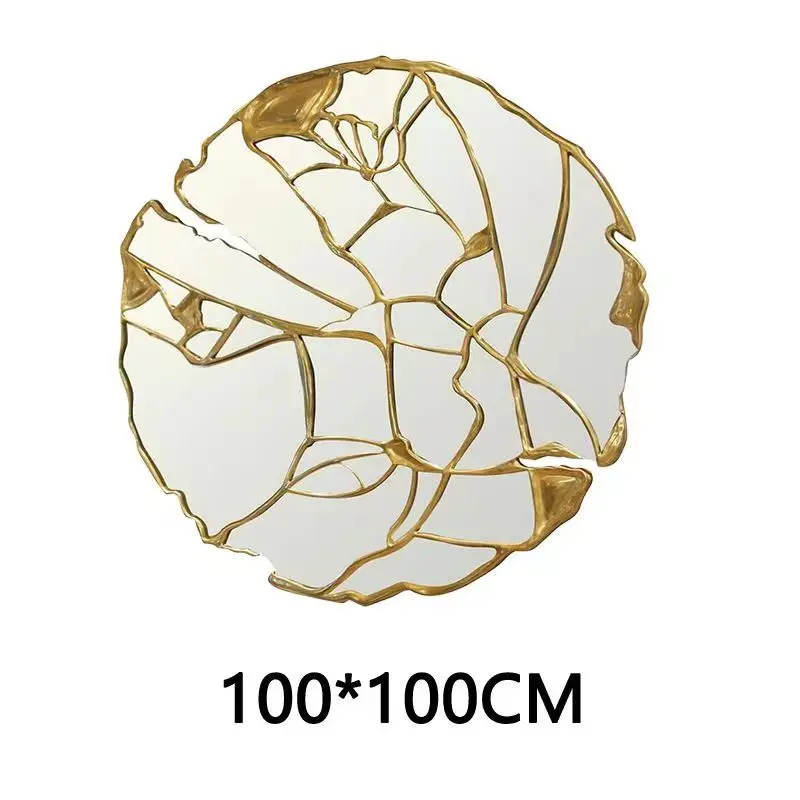 100CM Light luxury wall hanging decorative Titanium plate wall pendant irregular creative background wall hanging decoration