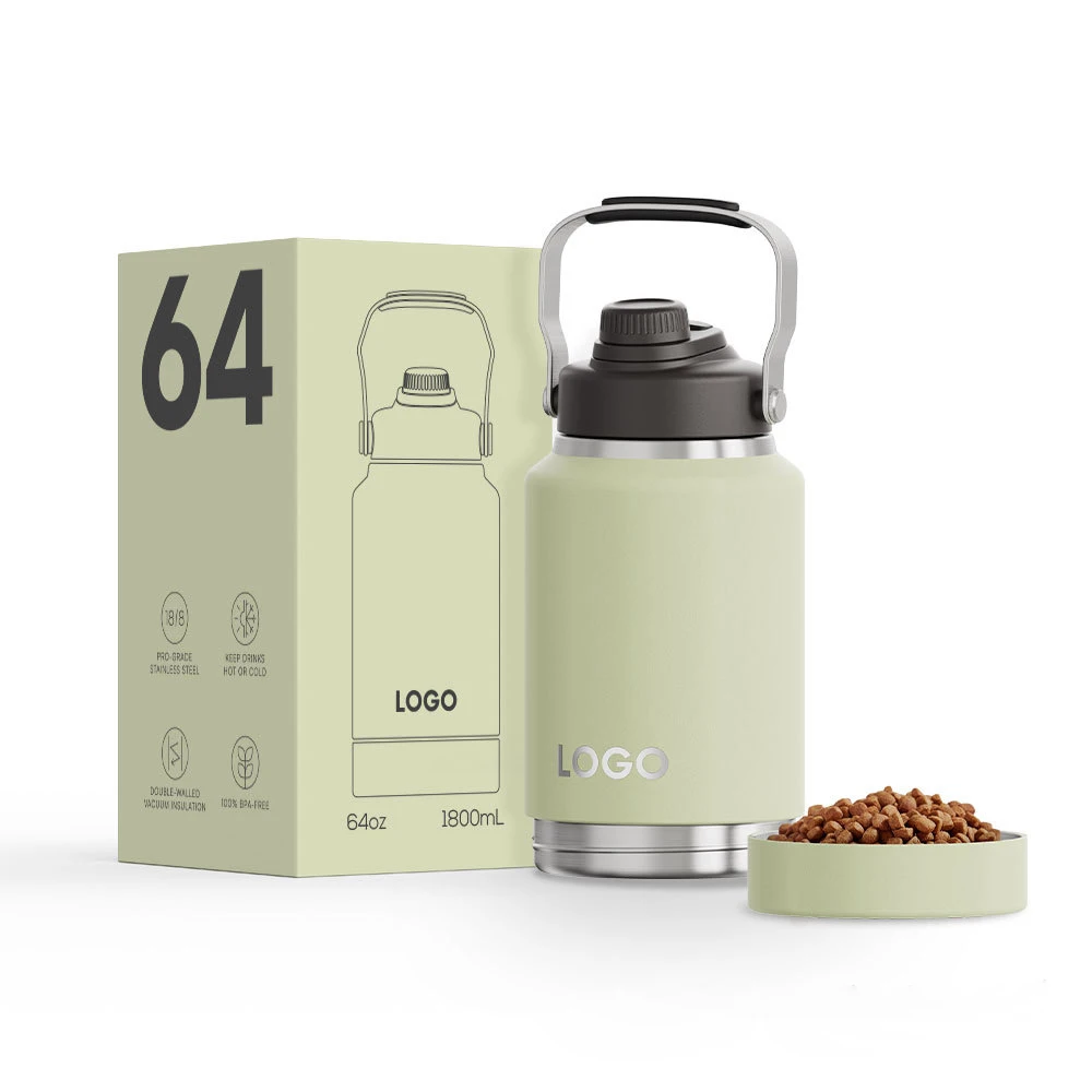 High Quality Portable Dog Cat Outdoor Travel Multi Function Handheld Pet Mineral Water Food 3 In 1 Bottle And Feeder