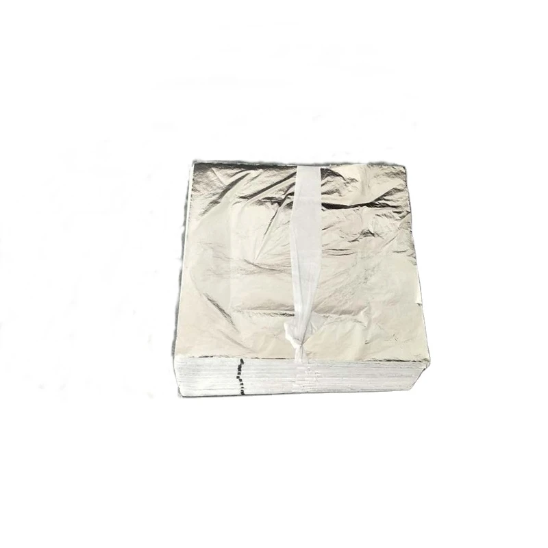 Серебряная позолота лист листового золота 14x14 см Алюминиевая серебряная фольга Лист для ногтей ремесла имитация серебряной фольги украшения мебели