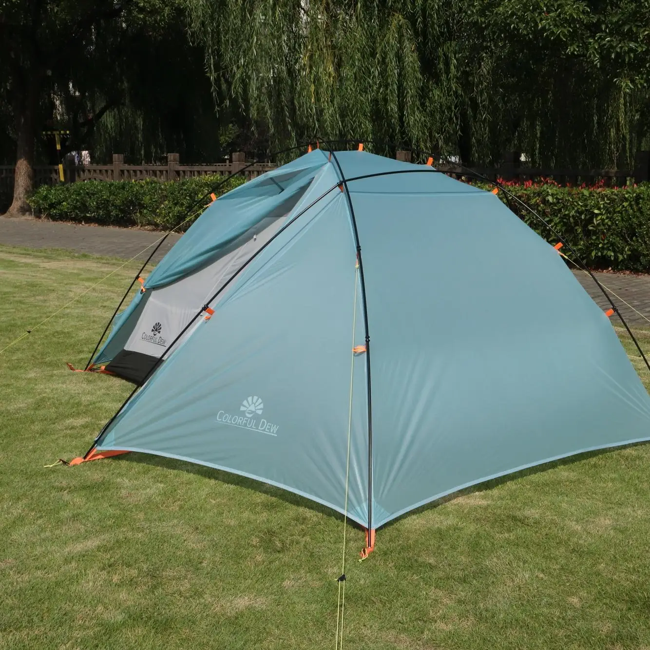 Colorful Dew Outdoor 3-Seasons Ultralight 2P Backpacking Camping Hiking Tent with Aluminum Poles