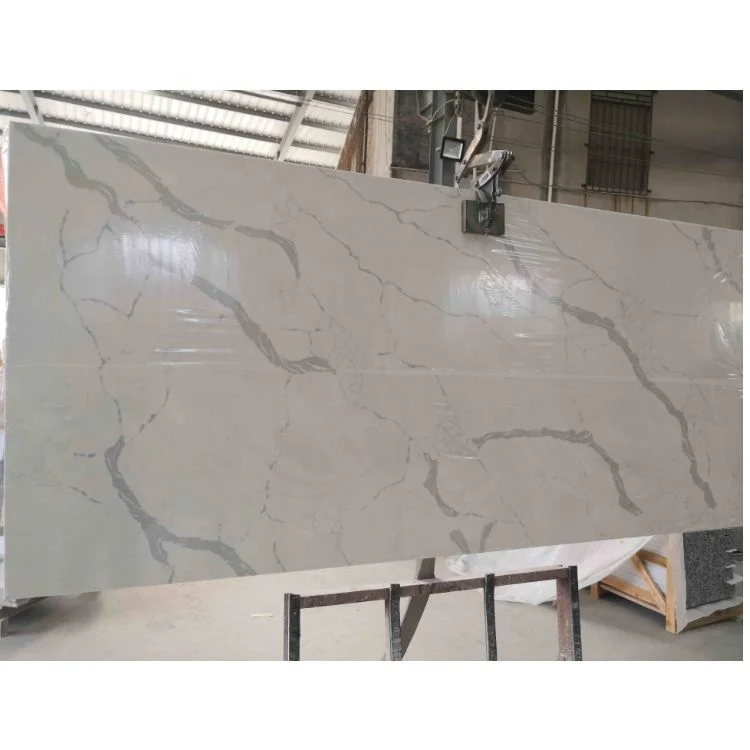 Factory direct sell artificial Stone calacatta quartz  slabs, calacatta quartz stone cheap price