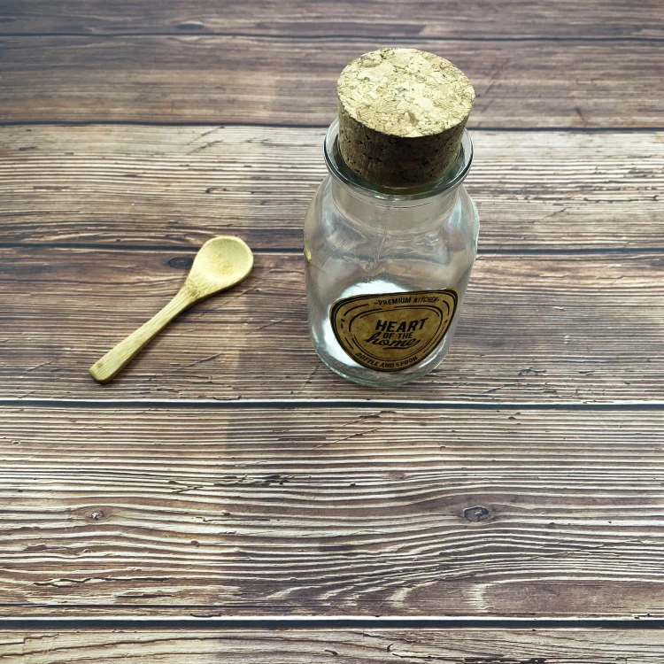 China Manufacturer Supply Round Glass Honey Bottle/jar Storage Jam Sauce Canned Pickle Glass Jar With Cork Lids And Spoon