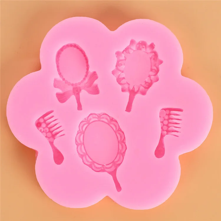 
3D New Mirror Comb Cake Silicone Mold Cake Decorating Tools Chocolate Fondant Sugarcraft Baking Tools DIY Mould 