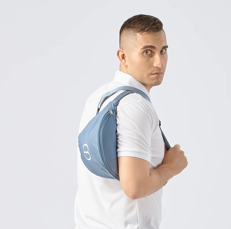 Eco Polyester Men Portable Travel Sport Running Sustainable RPET Recycled Fabric Waist Belt Bag