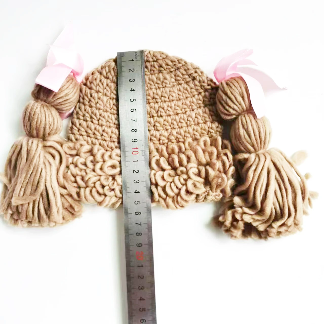 Handmade kids Knitted Braid Hat Mea Culpa Beanies Funny Hat Baby Yarn knitted Hats for 2 to 8 Children Girls