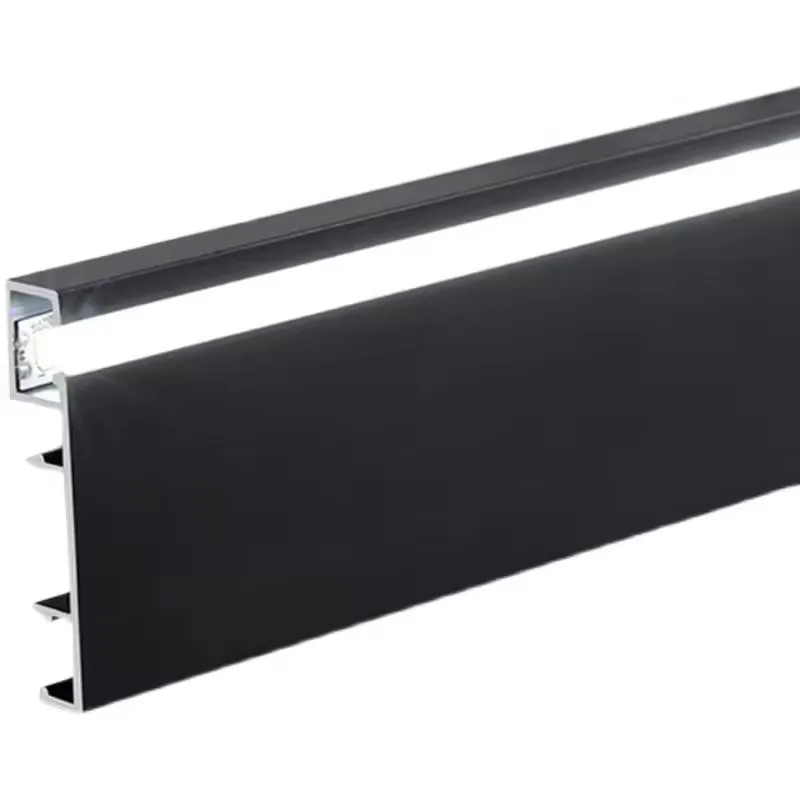 Drywall 80mm LED Aluminum Skirting Light Profile Wall Skirting Board Baseboard Floor Accessories Kitchen Angled Led Profile