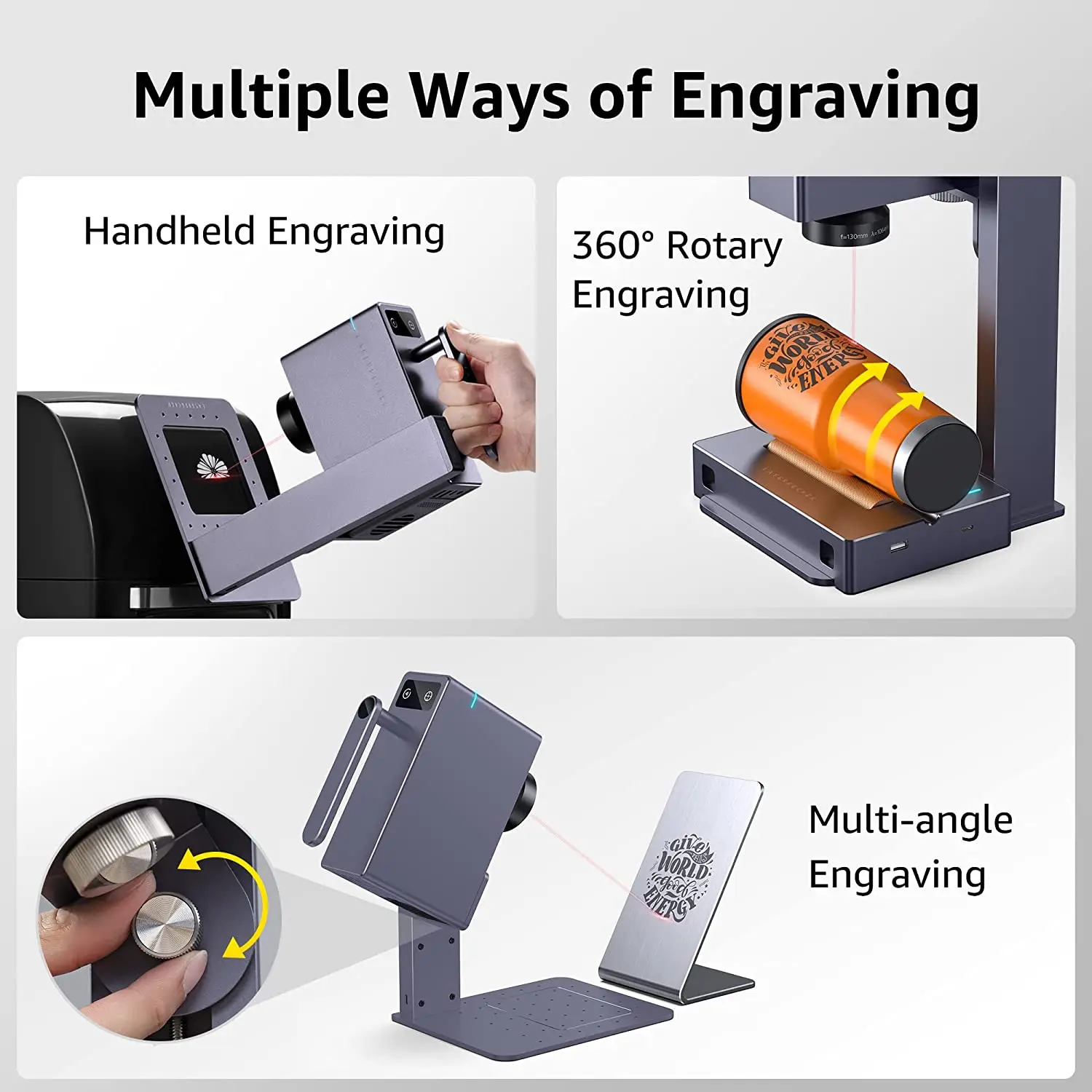 Portable Laser Engraving Machine 1064nm Pulsed Infrared Laser 4K Versatile Base Smallest Laserpecker 3 Deluxe DIY Metal Plastic