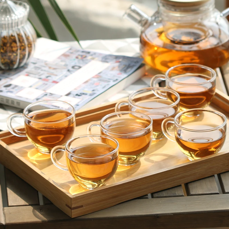 
Eco-friendly glass tumbler custom logo tea mug glass cups 