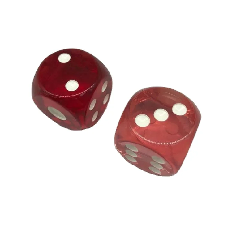Round Corner 6 Sides Transparent Acrylic Large 30mm Dice for Family Dice Game