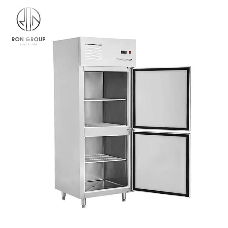 Commercial Kitchen Freezer 2 Doors Stainless Steel Vertical Refrigerated Refrigerated Beer Refrigerator Freezer