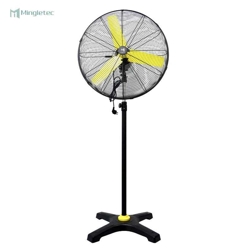 Low power consumption brushless DC motor height adjustable oscillating industrial stand fan